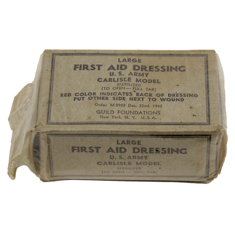 Pansement, Large FirstAid Dressing, Carlisle Model Sterilized, 1942