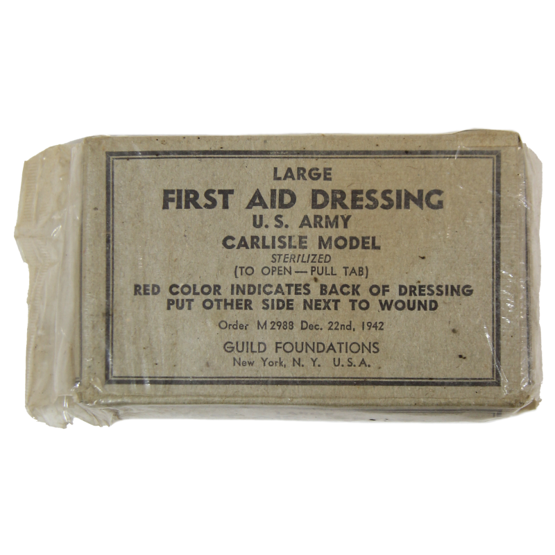 Pansement, Large FirstAid Dressing, Carlisle Model Sterilized, 1942