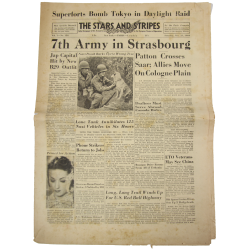 Newspaper, The Stars and Stripes, November 25, 1944, '7th Army in Strasbourg'