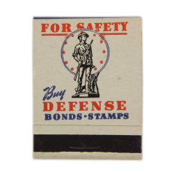 Pochette d'allumettes, Buy Defense Bonds-Stamps, complète