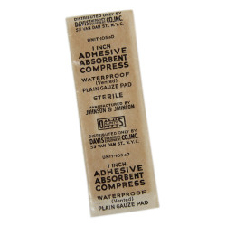 Compress, Absorbent, Adhesive, Johnson & Johnson, Item No. 92000
