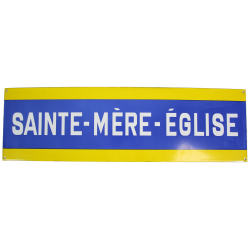 Road sign, Enamelled, Sainte-Mère-Eglise