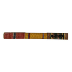 Mouting Pin, Ribbons, Bronze Star, American Defense, European African Middle Eastern Campaign, 5 Stars
