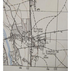 Carte britannique, CAEN, Normandie, 1944