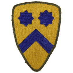 Insigne, 2nd Cavalry Division, bord vert, dos vert