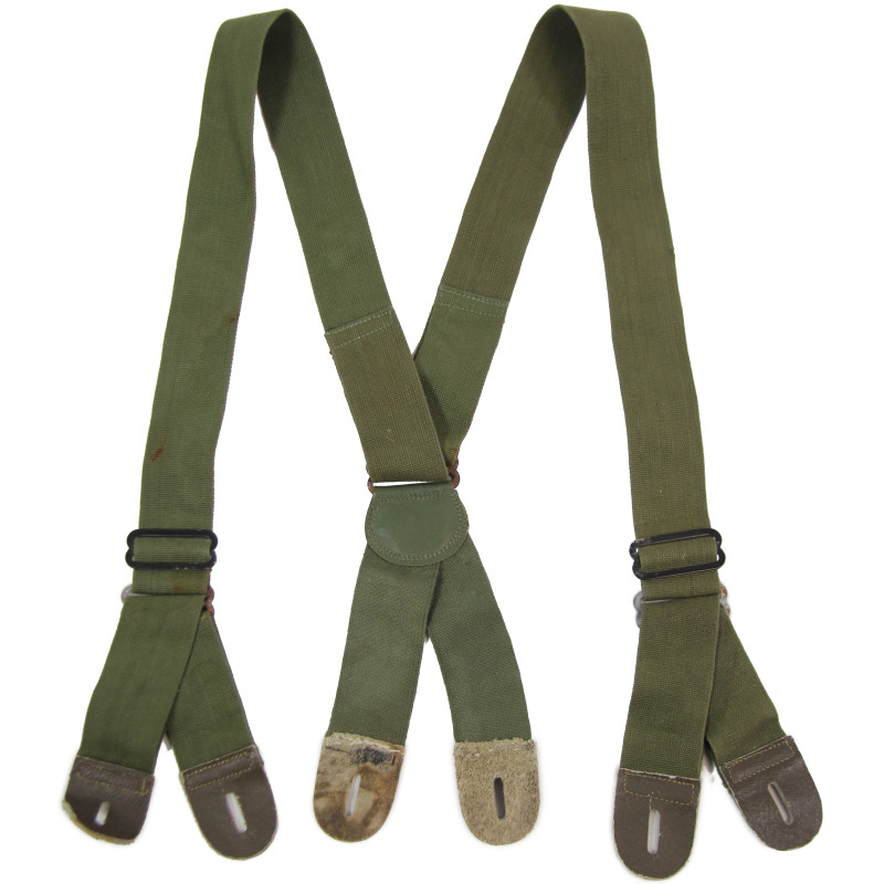 Suspenders, Trousers, Parachutist, M-1942, OD 7 Suspenders, Trousers, Parachutist, M-1942, OD 7