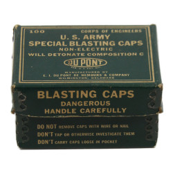 Box, 100 U.S. Army Blasting Caps, DU PONT, Demolition