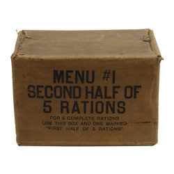 Carton de ration, Menu 1, Second Half, Ten-in-One, 1944