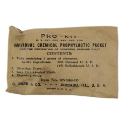 Pro-Kit, US Army, Individual Chemical Prophylactic Packet, Item No. 9N588-10, Sealed