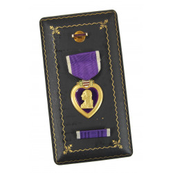 Medal, Purple Heart, in Box, A.E. Co., Utica, NY, 1943