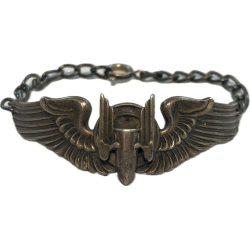 Bracelet, Air Gunner, Wings, Sterling