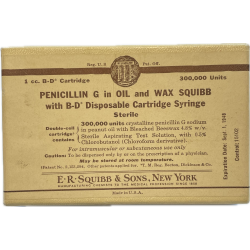 Box, Penicillin Cartridge, E. R. SQUIBB & SONS, Empty