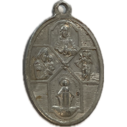 Chaplain WWII, Miraculous Medal, 'I AM A CATHOLIC PLEASE CALL A PRIEST'