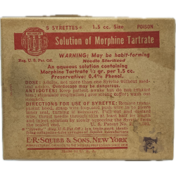 Box, Solution of Morphine Tartrate, Item 9115500, Empty