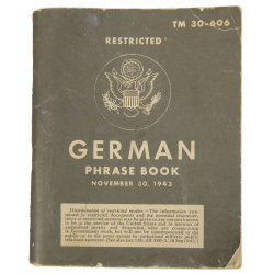 German Phrase Book, TM 30-606, 1943