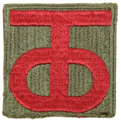 Insigne, 90th Infantry Division, dos vert, 1943