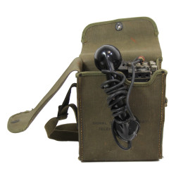 Telephone, Field, EE-8-B, Signal Corps, with Canvas Case
