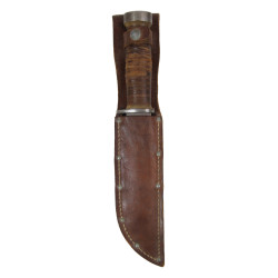 Knife, Cattaraugus 225Q, with Leather Scabbard