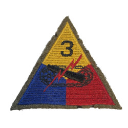 Patch, 3rd Armored Division, Embroidered on Wool