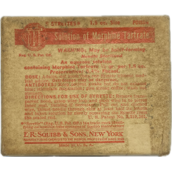 Box, Solution of Morphine Tartrate, Item 9115500, Empty