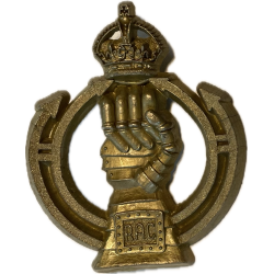 Cap badge, Royal Armoured Corps, RAC, plastique