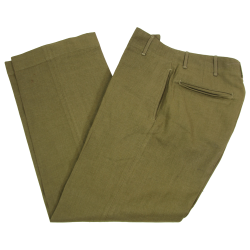 Trousers, Wool Serge, OD, 30 x 31, 1941, Sgt. Howard Barrett