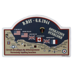 Magnet, plaque de rue, plages du Débarquement