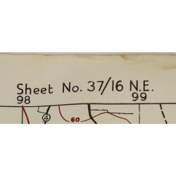 Map, British, THAON, Putot-en-Bessin, Bretteville-l'Orgueilleuse, Normandy, 1943