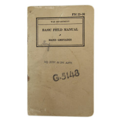 Lot de manuels de campagne, Sgt. Allen Guy, 171st Engineer Combat Bn.