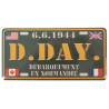 Plaque métal, D-Day Normandie, petit modèle