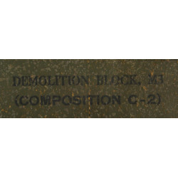 Block, Demolition, M3, Composition C-2, Empty