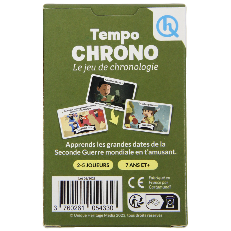 Jeu Tempo Chrono – Seconde Guerre mondiale