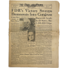 Journal, The Stars and Stripes, 9 novembre 1944, "FDR's Victory Sweeps Democrats Into Congress"