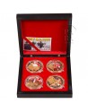 Box, 3 coins, commemoratives