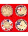 Box, 3 coins, commemoratives