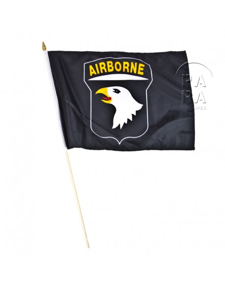 Flag, 101st Airborne Division, black, on stick