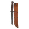 Couteau de combat, MK 2, KA-BAR, US Navy, avec fourreau en cuir