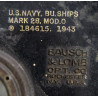 Binoculars, 7 x 50, US Navy, Mark 28, Mod. 0, BAUSCH & LOMB OPT. CO. 1943, with Case