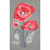 T-shirt kaki, fille, coquelicots sequins T-shirt kaki, fille, coquelicots sequins