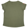 T-shirt kaki, fille, coquelicots sequins T-shirt kaki, fille, coquelicots sequins