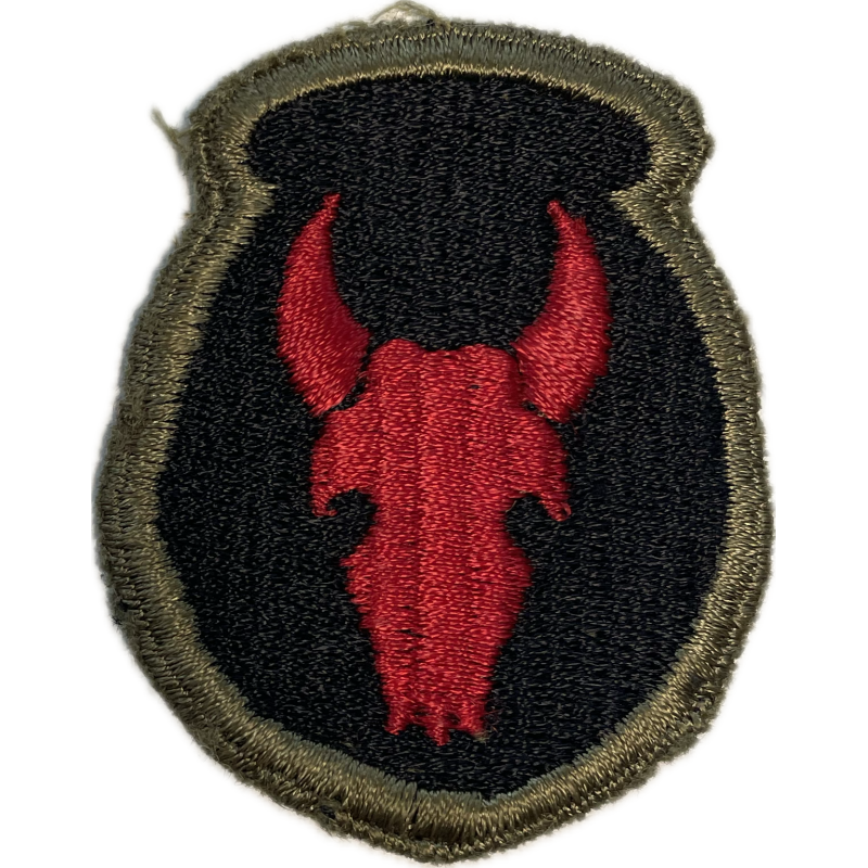 Insigne, 34th Infantry Division, bord vert, dos noir, fabrication britannique Insigne, 34th Infantry Division, bord vert, dos noir, fabrication britannique