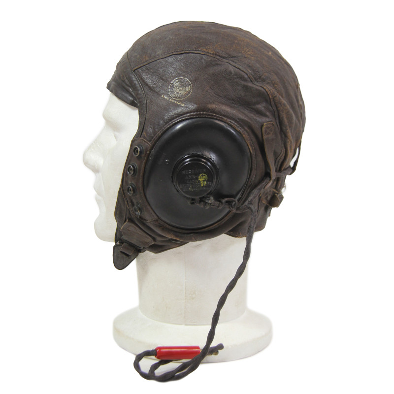 【ジャンク】Vintage WWII U.S. Military ANB-H-1 Helmet, Flying, Type A-11, Large, with ANB-H-1 Receivers