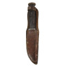 Couteau de combat, KA-BAR, OLEAN, N.Y., avec fourreau en cuir