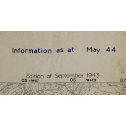 Carte britannique, Defences, BARNEVILLE, Normandie, 1944, TOP SECRET