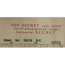 Carte britannique, Defences, BARNEVILLE, Normandie, 1944, TOP SECRET