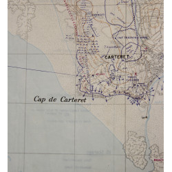 Carte britannique, Defences, BARNEVILLE, Normandie, 1944, TOP SECRET