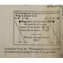Carte britannique, Defences, BARNEVILLE, Normandie, 1944, TOP SECRET