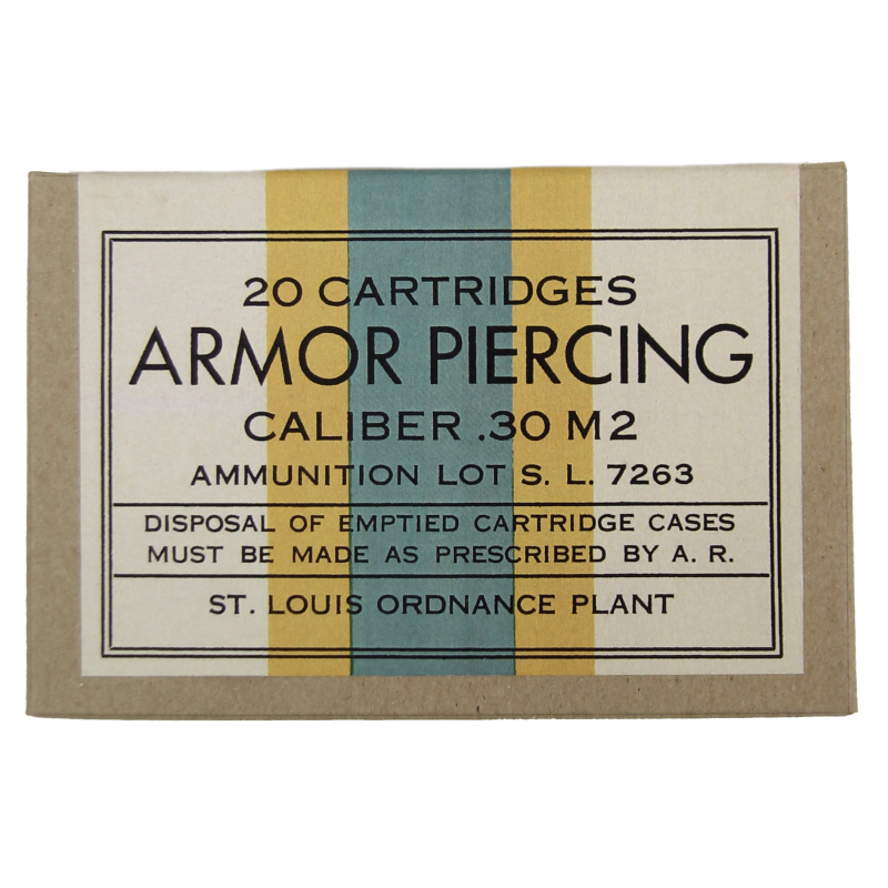 Boîte de cartouches, calibre .30, Armor Piercing M2