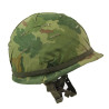 Casque M1, parachutiste, complet, avec couvre-casque Mitchell, 1964, Viêt-Nam, nominatif