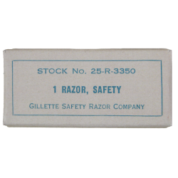 Razor, Safety, Two piece type, U.S. Army, Stock No. 25-R-3350